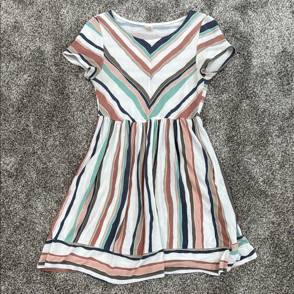 Striped Multicolor Mini Dress ~ Women’s Size Small